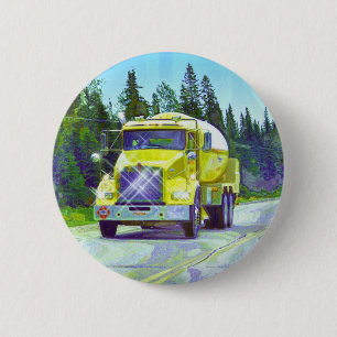 BIG RIG LORRIES & TRUCKS for Truck-lovers 6 Cm Round Badge