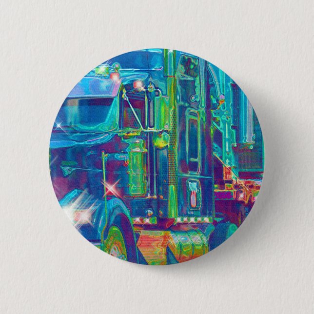 BIG RIG LORRIES & TRUCKS for Truck-lovers 6 Cm Round Badge (Front)