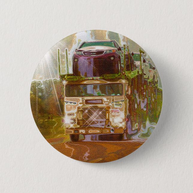 BIG RIG LORRIES & TRUCKS for Truck-lovers 6 Cm Round Badge (Front)
