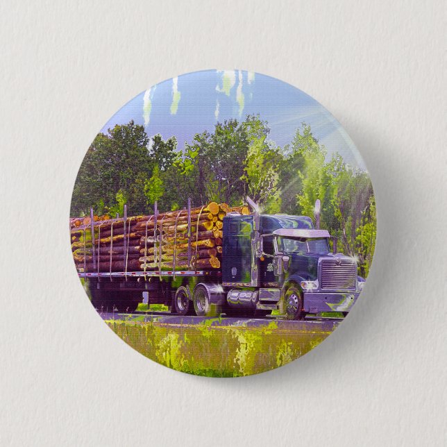 BIG RIG LORRIES & TRUCKS for Truck-lovers 6 Cm Round Badge (Front)