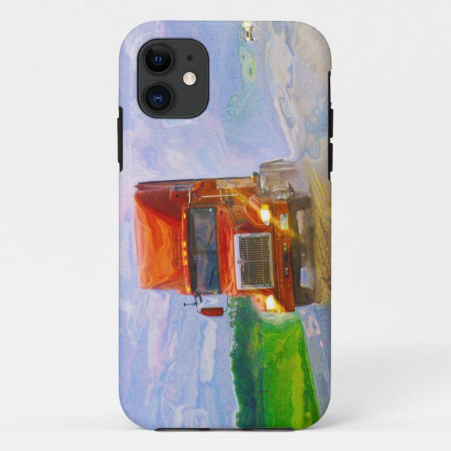 Big Rig Red Truck in a Rainstorm Case (Back)