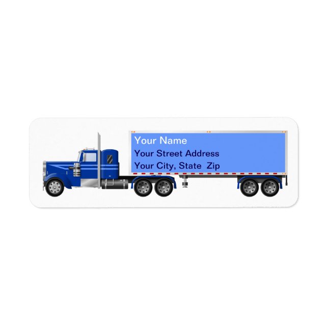 Big Rig Truck Address Labels (Front)