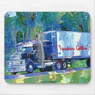 Big Rig Truck Drivers Heavy Vehicle Mousepad