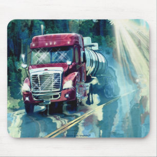 Big Rig Truck Drivers Heavy Vehicle Mousepad
