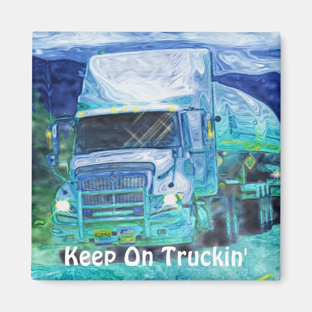 Big Rig Truck Drivers Truckin' Magnet (Front)