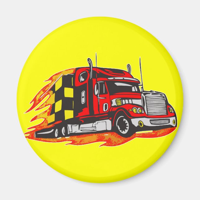 Big Rig Truck Magnet (Front)