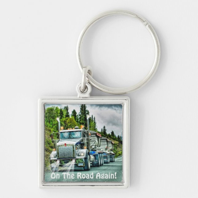Big Rig Trucker's Lorry Design for Truck-lovers Key Ring (Front)