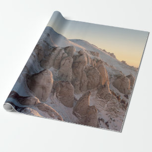 BIG ROCK FORMATIONS COVERED WITH SNOW WRAPPING PAPER