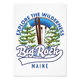Big Rock Maine ski travel log Photo Print
