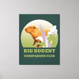 Big Rodent Companion Club Capybara Canvas Print