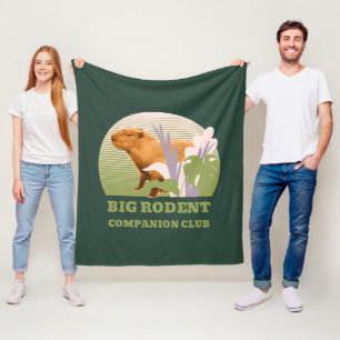 Big Rodent Companion Club Capybara Fleece Blanket