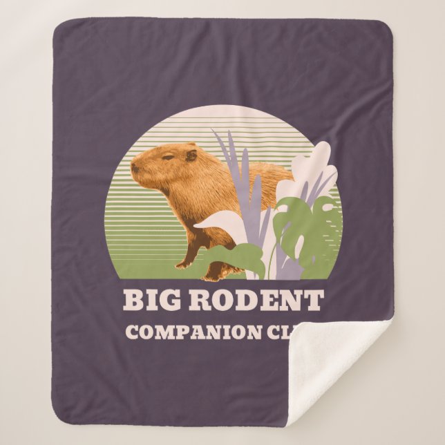 Big Rodent Companion Club Capybara Sherpa Blanket (Front)