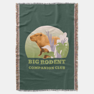 Big Rodent Companion Club Capybara Throw Blanket