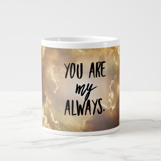 Big Romantic Coffee Mug with Love Quote (Front)