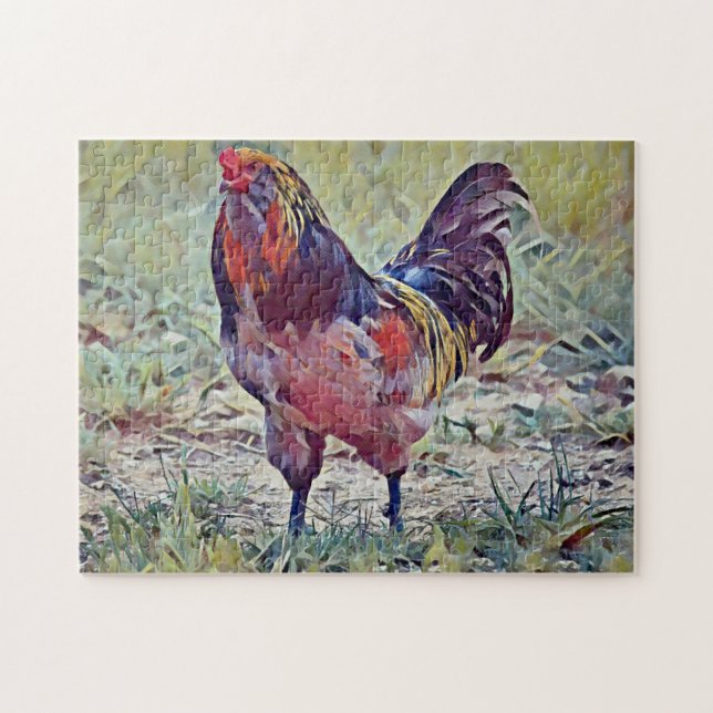 Big Rooster Art Puzzle (Horizontal)