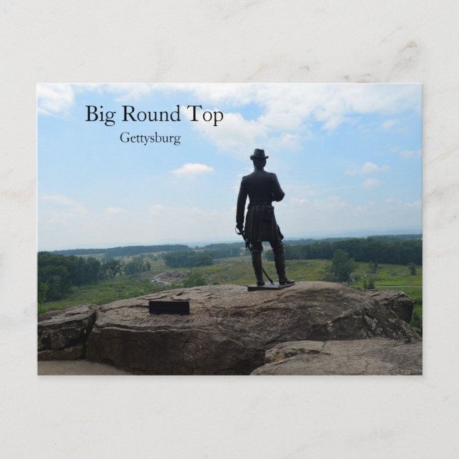 Big Round Top  in Gettysburg Postcard (Front)