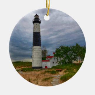 Big Sable Lighthouse Ceramic Tree Decoration