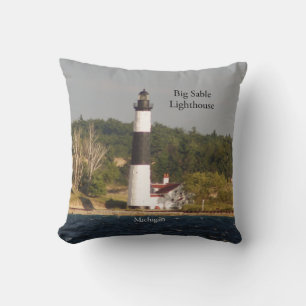Big Sable Lighthouse double sided square pillow