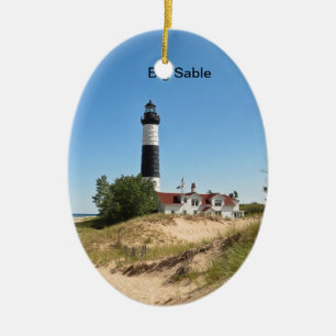 Big Sable Point Ceramic Tree Decoration