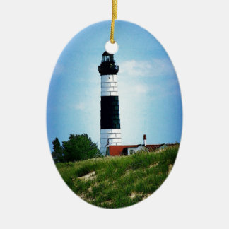Big Sable Point Lighthouse Ceramic Tree Decoration