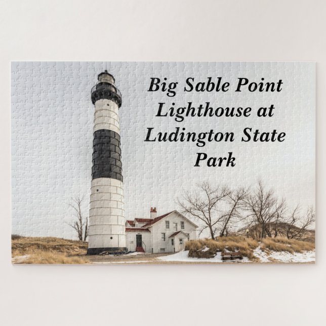 Big Sable Point Lighthouse in Ludington Jigsaw Puzzle (Horizontal)