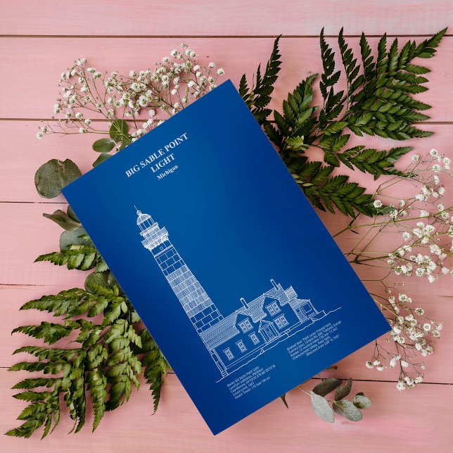 Big Sable Point Lighthouse - Michigan - AD Postcard (Creator Uploaded)