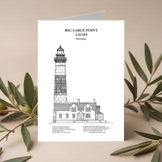 Big Sable Point Lighthouse - Michigan - BD Thank You Card
