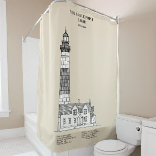 Big Sable Point Lighthouse - Michigan - SBD Shower Curtain