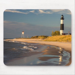 Big Sable Point Lighthouse On Lake Michigan 2 Mouse Mat