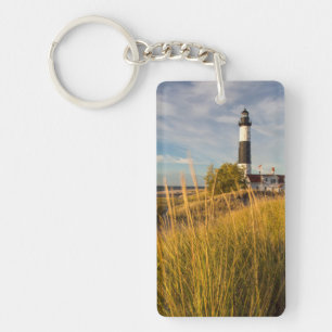 Big Sable Point Lighthouse On Lake Michigan Key Ring