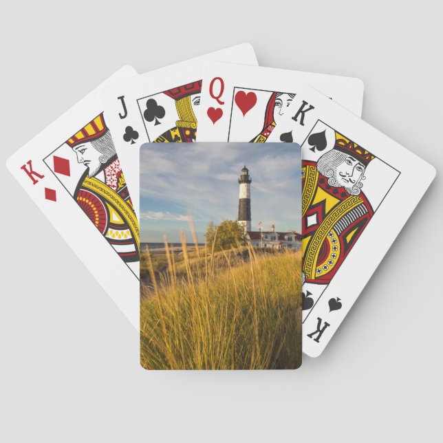 Big Sable Point Lighthouse On Lake Michigan Playing Cards (Back)
