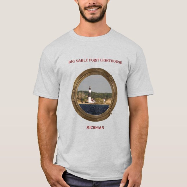 Big Sable Point Lighthouse porthole shirt (Front)
