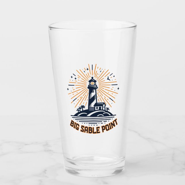 Big Sable Point Lighthouse Sunrise Glass (Front)
