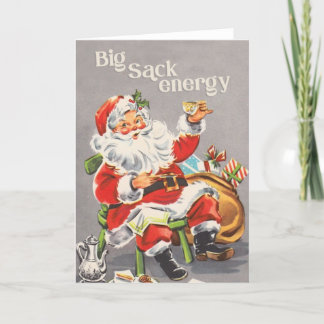Big Sack Energy - funny vintage Christmas card