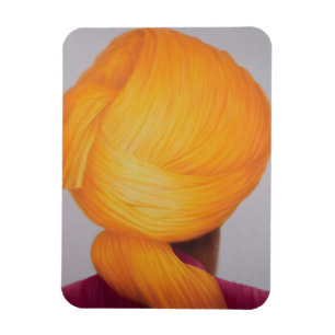 Big Saffron Turban Magnet