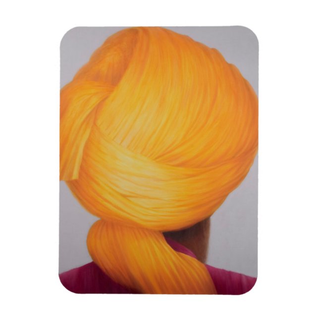 Big Saffron Turban Magnet (Vertical)