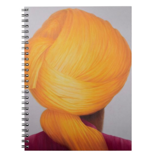 Big Saffron Turban Notebook (Front)