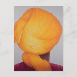 Big Saffron Turban Postcard
