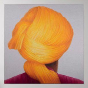 Big Saffron Turban Poster