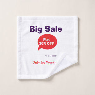 Big sale discount offer weekend company shop T&C Wash Cloth
