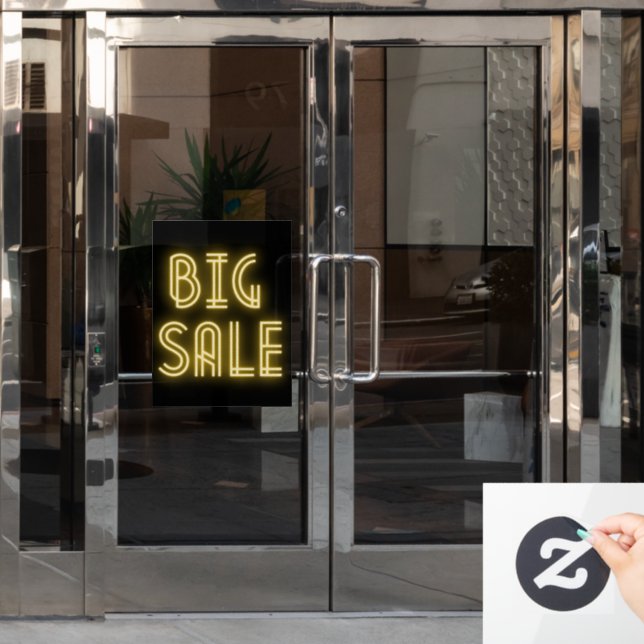 Big Sale Neon Sign Window Cling (Office Door)