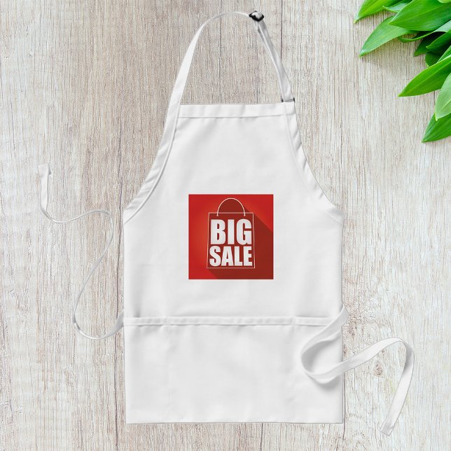 Big Sale Red Retail Bag Design Standard Apron (Creator Uploaded)