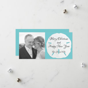 Big Sand Dollar Long Photo Christmas Card