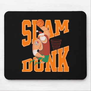 Big Santa Slam Dunk Basketball Christmas Mouse Mat