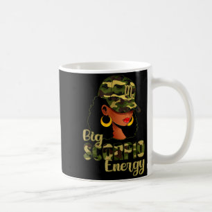 Big Scorpio Energy Black Woman Camo Cap Hat Zodiac Coffee Mug