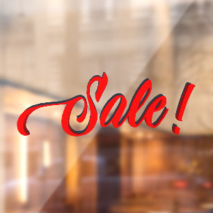 Big Script SALE Sign Window Cling