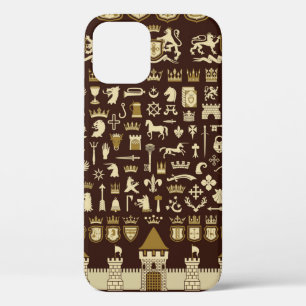 Big set of heraldic elements.  iPhone 12 case