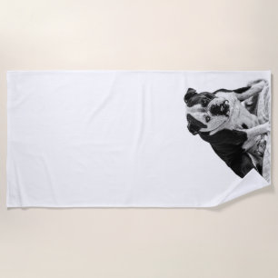 Big Shade, Bulldog Mood Beach Towel