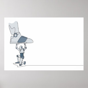 Big shoes crush machine poster