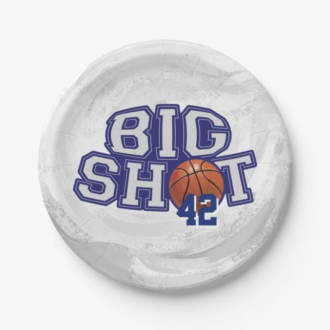 Big Shot Basketball Paper Plate (Front)